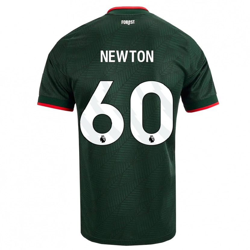 Danxen Criança Camisola Jamie Newton #60 Verde Escuro Vermelho Alternativa 2026/27 Camisa