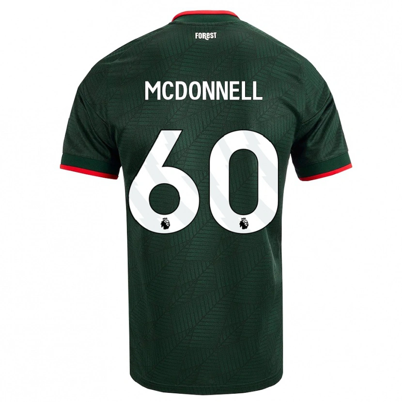 Danxen Criança Camisola Grady Mcdonnell #60 Verde Escuro Vermelho Alternativa 2026/27 Camisa