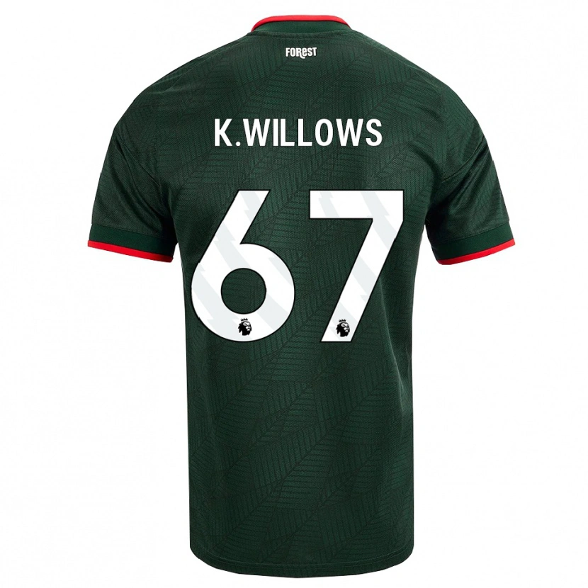 Danxen Criança Camisola Keehan Willows #67 Verde Escuro Vermelho Alternativa 2026/27 Camisa