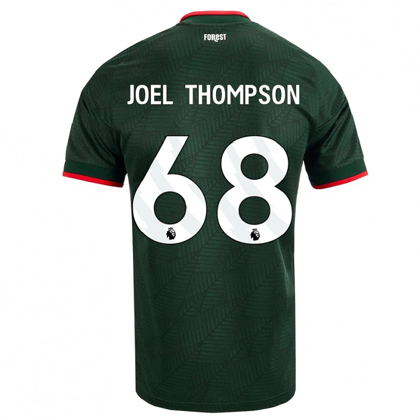 Danxen Criança Camisola Joel Thompson #68 Verde Escuro Vermelho Alternativa 2026/27 Camisa