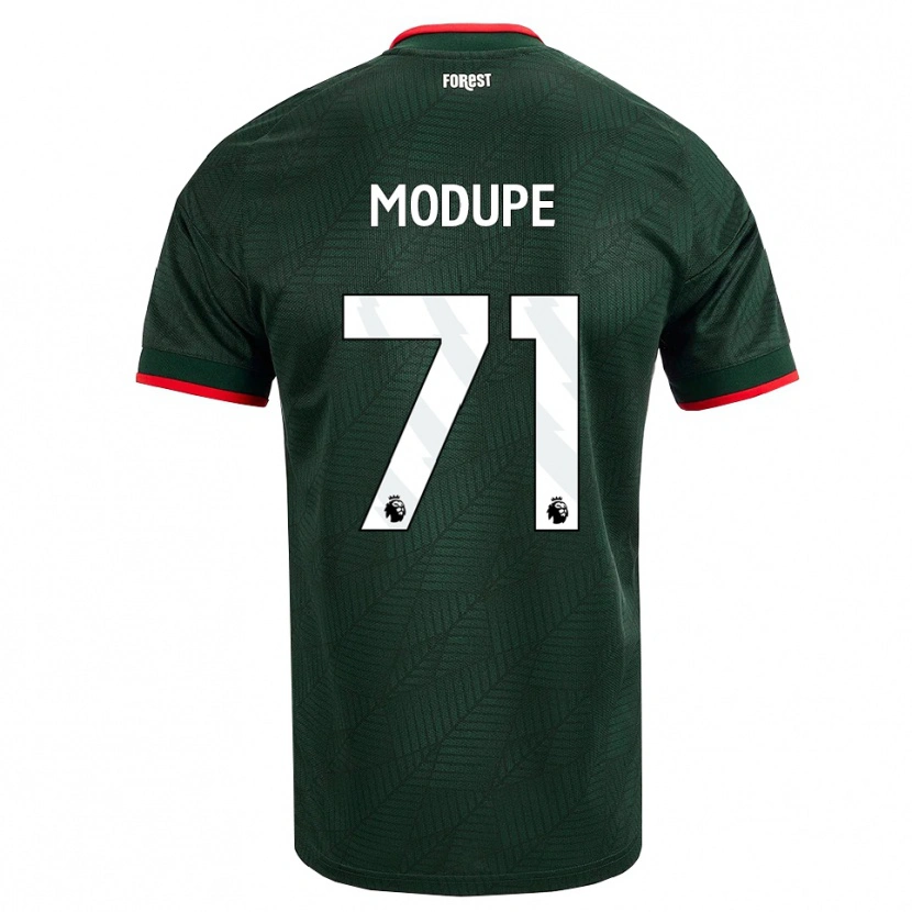 Danxen Criança Camisola David Modupe #71 Verde Escuro Vermelho Alternativa 2026/27 Camisa