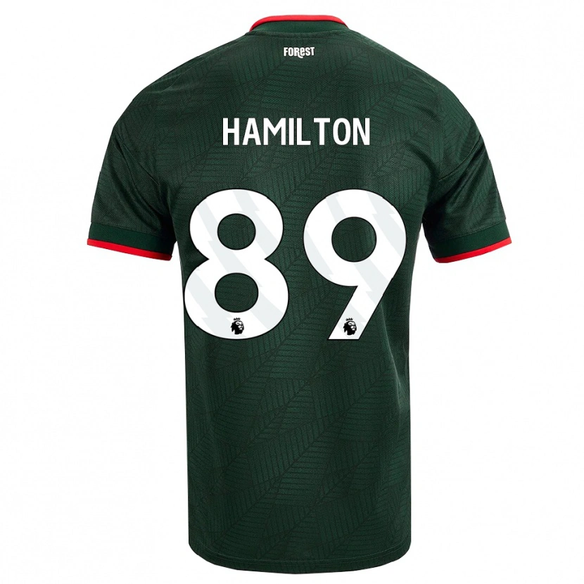 Danxen Criança Camisola Scott Hamilton #89 Verde Escuro Vermelho Alternativa 2026/27 Camisa