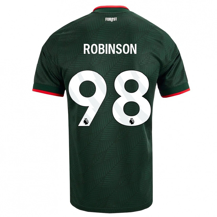 Danxen Criança Camisola Riko Robinson #98 Verde Escuro Vermelho Alternativa 2026/27 Camisa