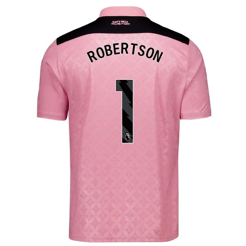 Danxen Criança Camisola Finley Robertson #1 Lightpink Preto Alternativa 2026/27 Camisa