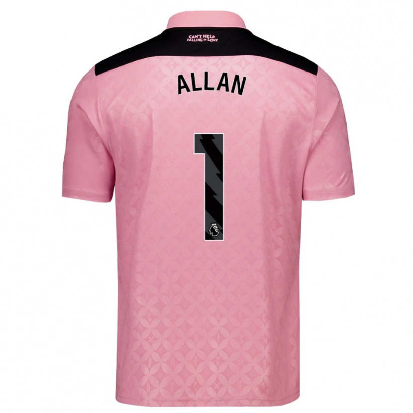 Danxen Criança Camisola Isaac Allan #1 Lightpink Preto Alternativa 2026/27 Camisa