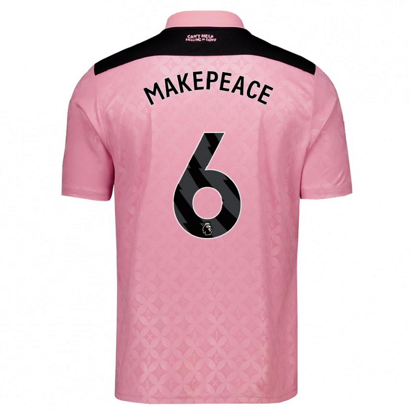 Danxen Criança Camisola Joe Makepeace #6 Lightpink Preto Alternativa 2026/27 Camisa