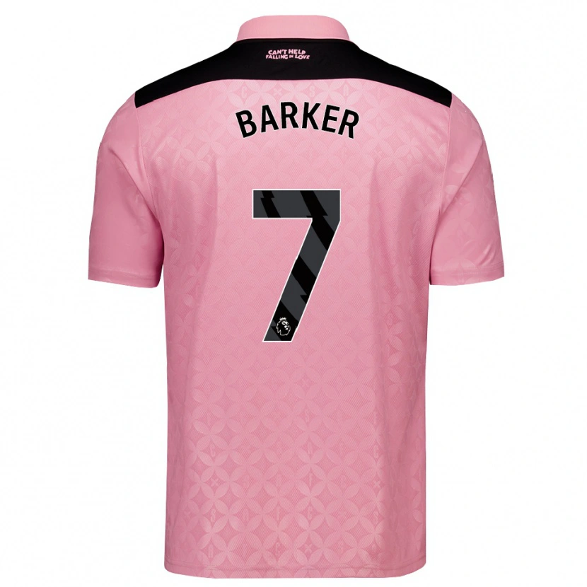Danxen Criança Camisola James Barker #7 Lightpink Preto Alternativa 2026/27 Camisa