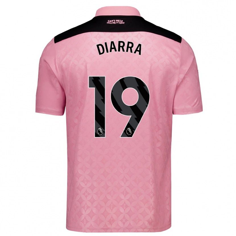 Danxen Criança Camisola Habib Diarra #19 Lightpink Preto Alternativa 2026/27 Camisa