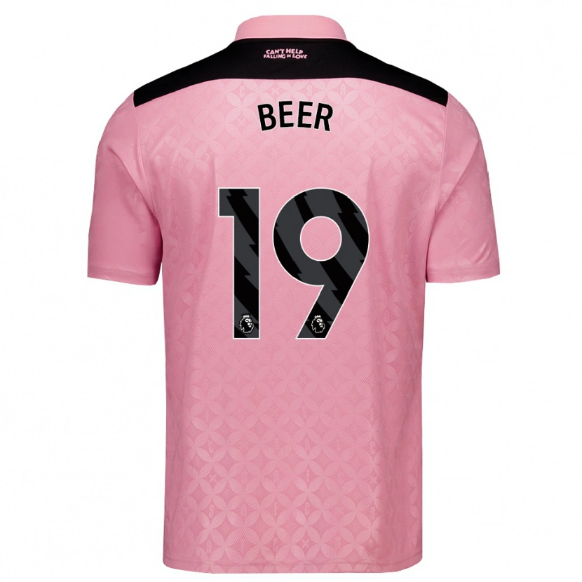 Danxen Criança Camisola Megan Beer #19 Lightpink Preto Alternativa 2026/27 Camisa