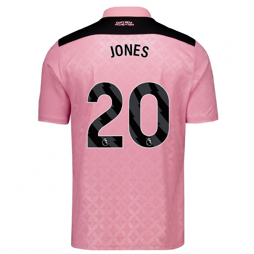 Danxen Criança Camisola Ellen Jones #20 Lightpink Preto Alternativa 2026/27 Camisa