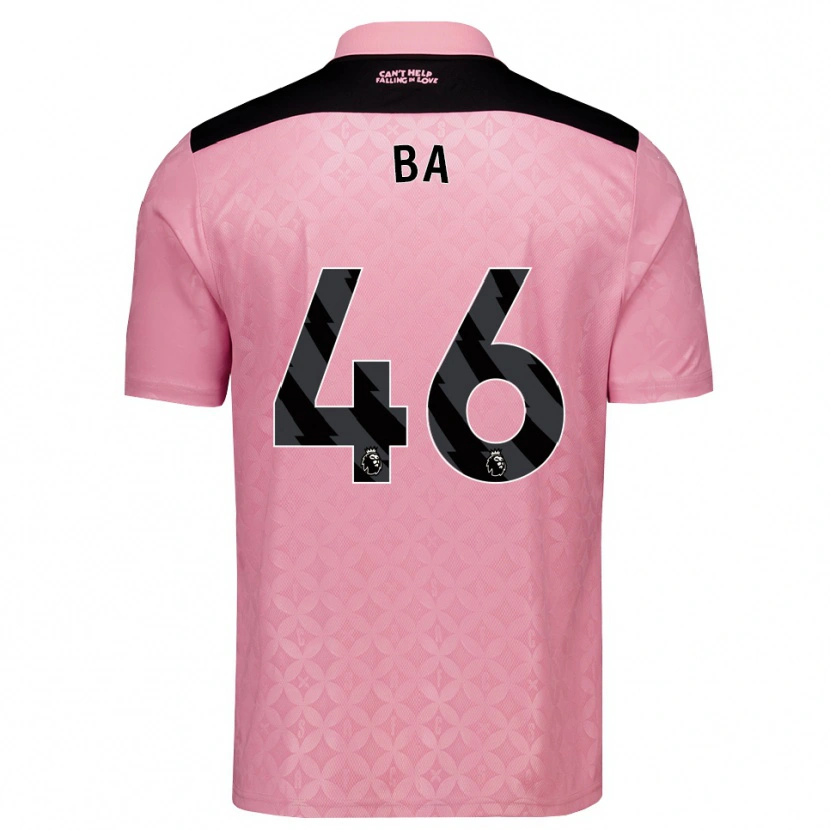 Danxen Criança Camisola Abdoullah Ba #46 Lightpink Preto Alternativa 2026/27 Camisa