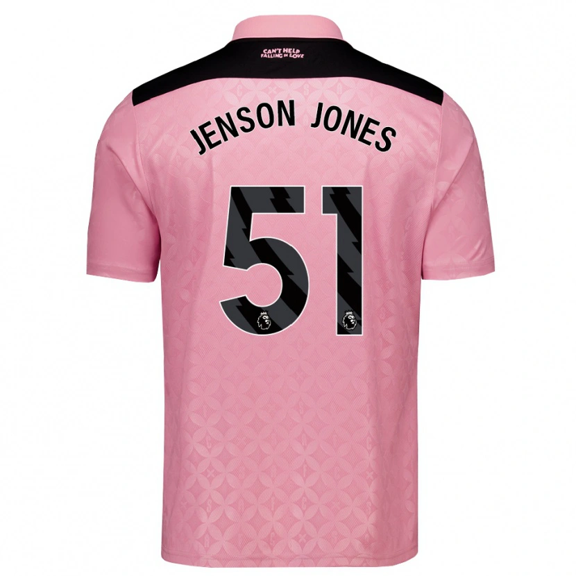 Danxen Criança Camisola Jenson Jones #51 Lightpink Preto Alternativa 2026/27 Camisa