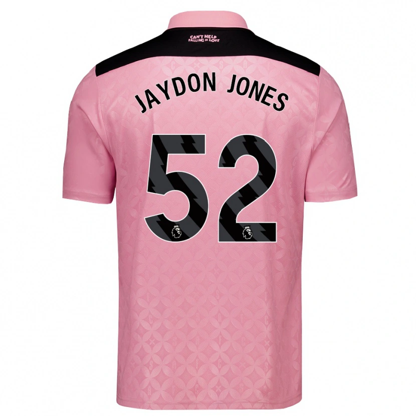 Danxen Criança Camisola Jaydon Jones #52 Lightpink Preto Alternativa 2026/27 Camisa