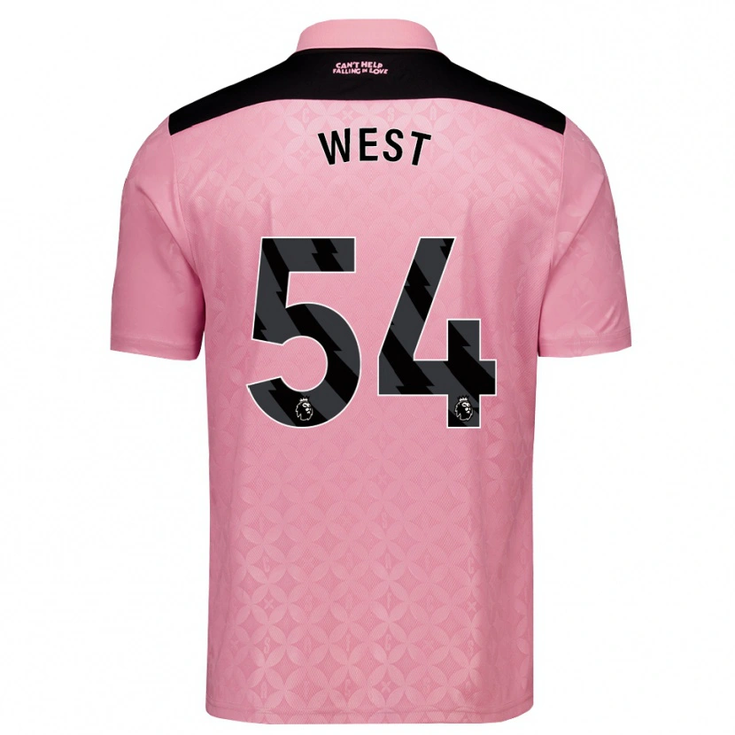 Danxen Criança Camisola Ella West #54 Lightpink Preto Alternativa 2026/27 Camisa