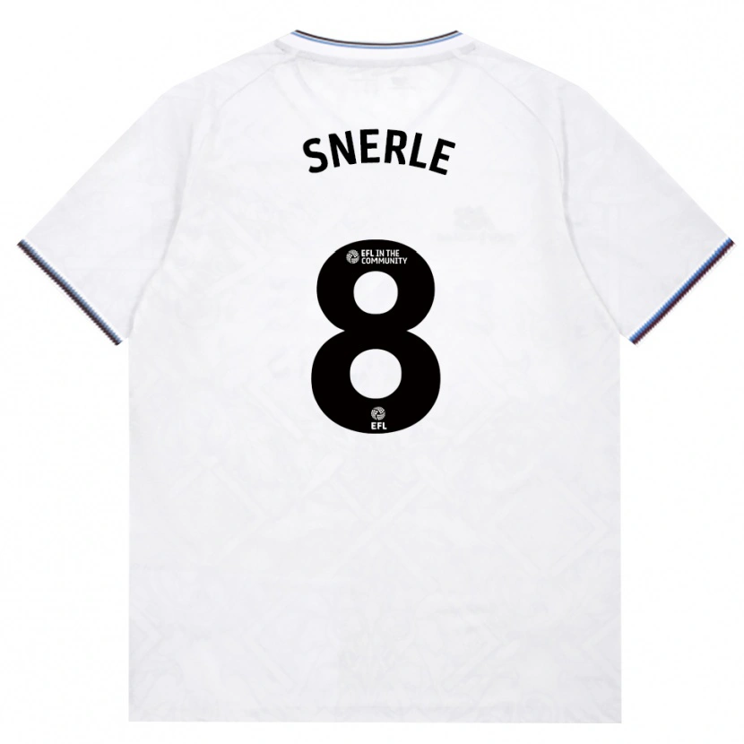 Danxen Criança Camisola Emma Snerle #8 Borgonha Branco Alternativa 2026/27 Camisa