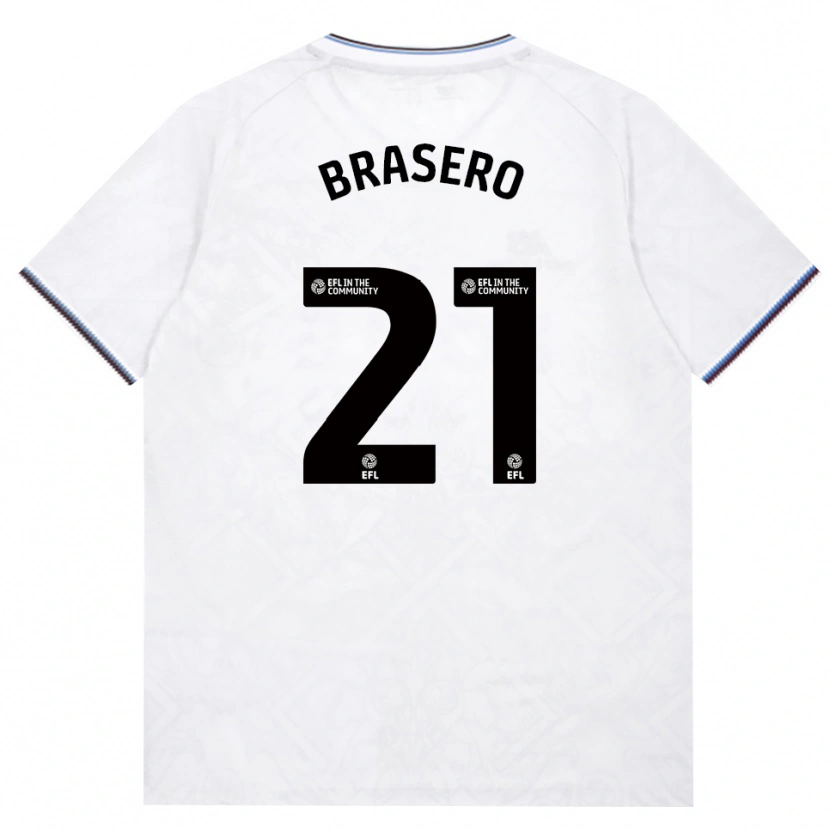 Danxen Criança Camisola Sarah Brasero-Carreira #21 Borgonha Branco Alternativa 2026/27 Camisa
