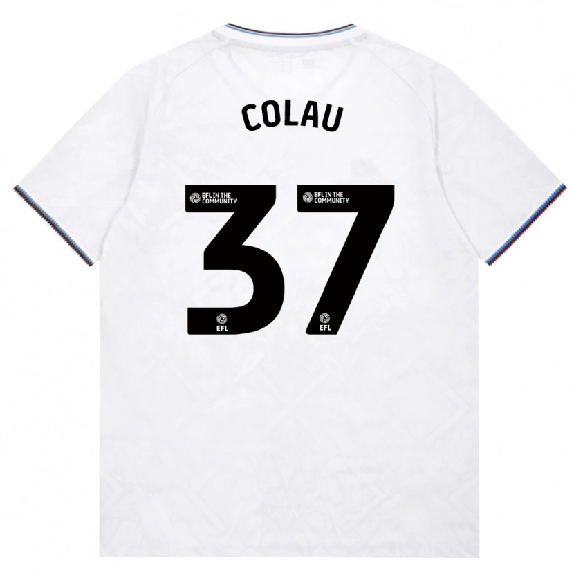 Danxen Criança Camisola Dimitri Colau #37 Borgonha Branco Alternativa 2026/27 Camisa