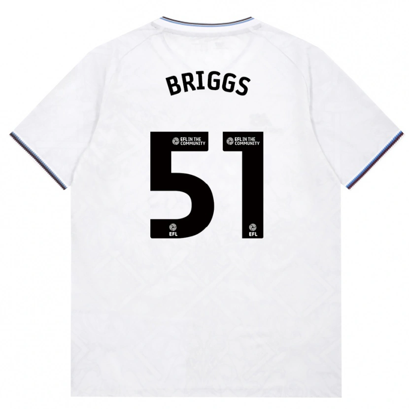 Danxen Criança Camisola Josh Briggs #51 Borgonha Branco Alternativa 2026/27 Camisa