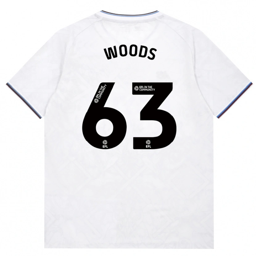 Danxen Criança Camisola Archie Woods #63 Borgonha Branco Alternativa 2026/27 Camisa