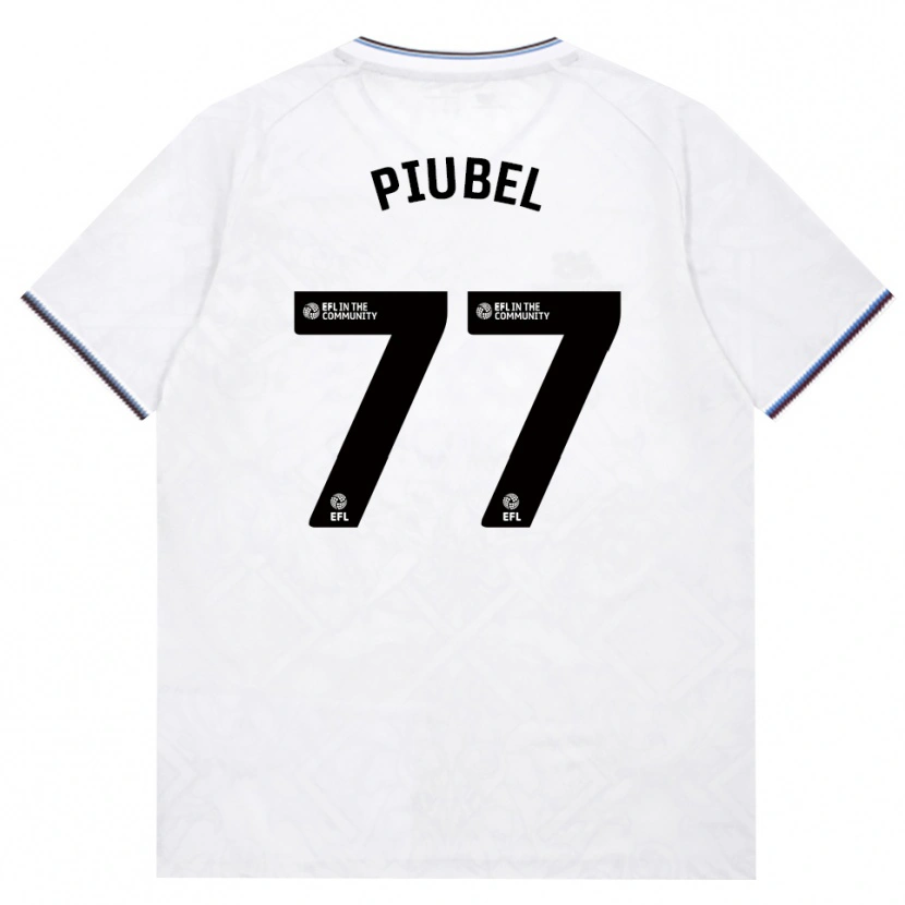 Danxen Criança Camisola Seraina Piubel #77 Borgonha Branco Alternativa 2026/27 Camisa