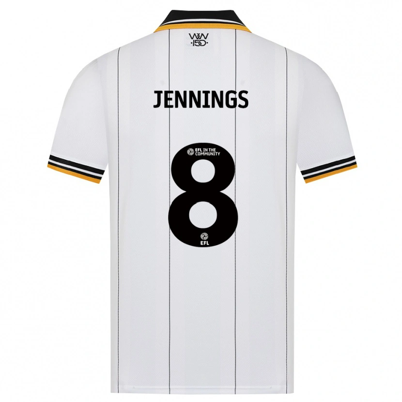 Danxen Criança Camisola Shannie Jennings #8 Laranja Branco Preto Alternativa 2026/27 Camisa