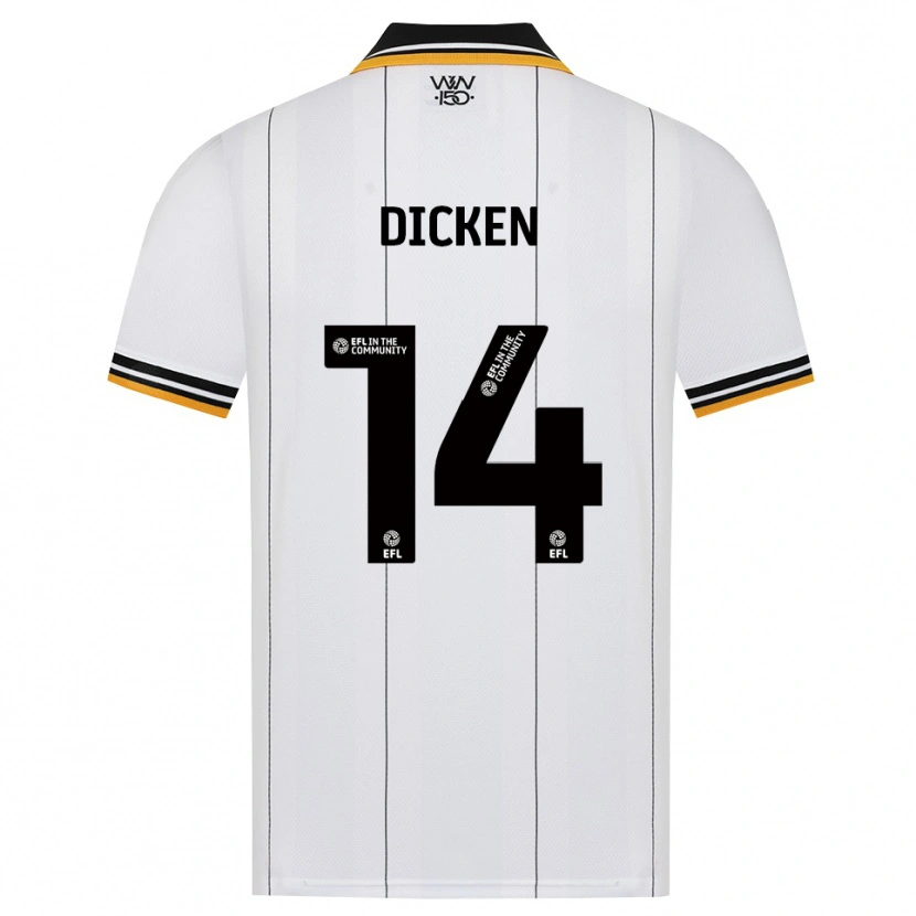 Danxen Criança Camisola Amy Dicken #14 Laranja Branco Preto Alternativa 2026/27 Camisa