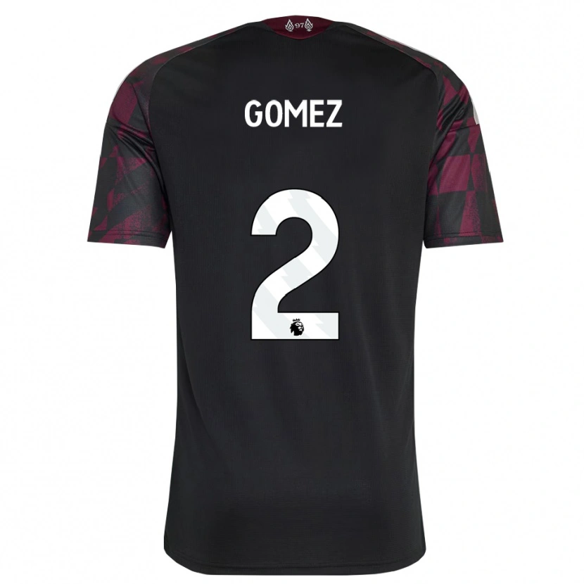 Danxen Criança Camisola Joe Gomez #2 Preto Branco Roxo Terceiro 2026/27 Camisa
