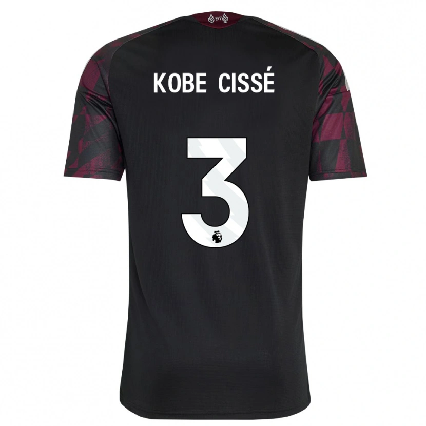 Danxen Criança Camisola Prince Cissé #3 Preto Branco Roxo Terceiro 2026/27 Camisa