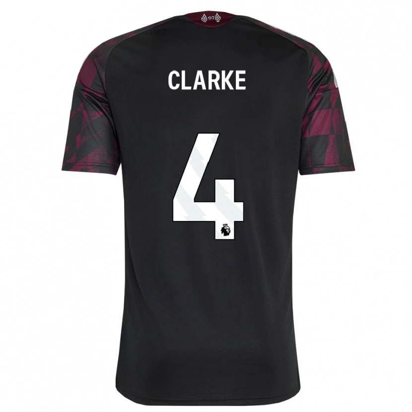 Danxen Criança Camisola Lucas Clarke #4 Preto Branco Roxo Terceiro 2026/27 Camisa