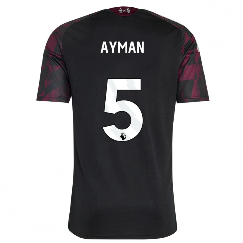 Danxen Criança Camisola Alvin Ayman #5 Preto Branco Roxo Terceiro 2026/27 Camisa