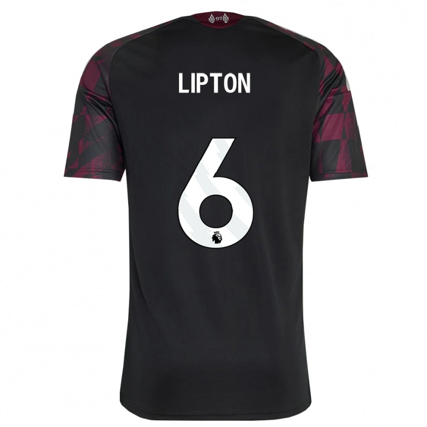 Danxen Criança Camisola Joe Lipton #6 Preto Branco Roxo Terceiro 2026/27 Camisa