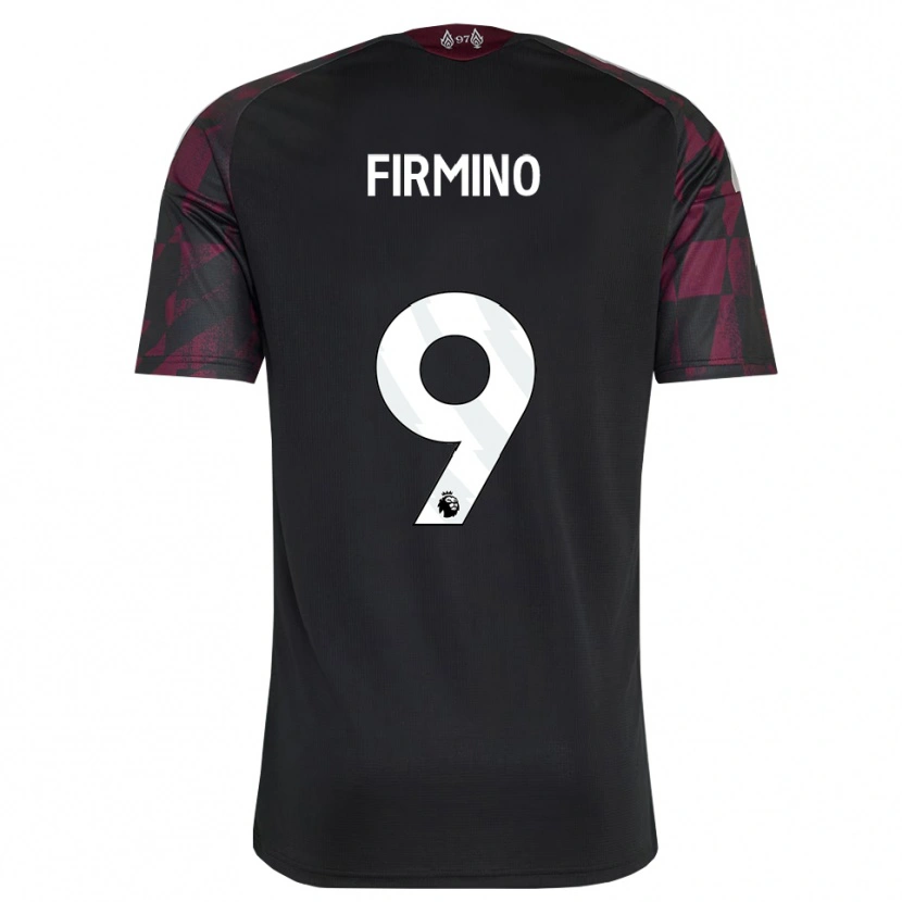 Danxen Criança Camisola Roberto Firmino #9 Preto Branco Roxo Terceiro 2026/27 Camisa
