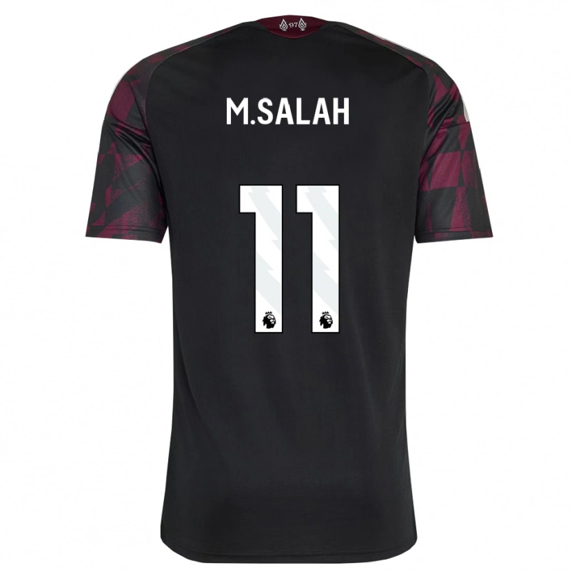 Danxen Criança Camisola Mohamed Salah #11 Preto Branco Roxo Terceiro 2026/27 Camisa