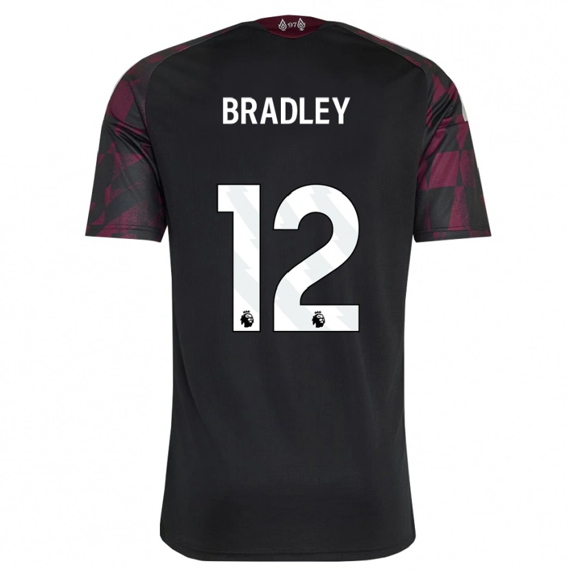 Danxen Criança Camisola Conor Bradley #12 Preto Branco Roxo Terceiro 2026/27 Camisa