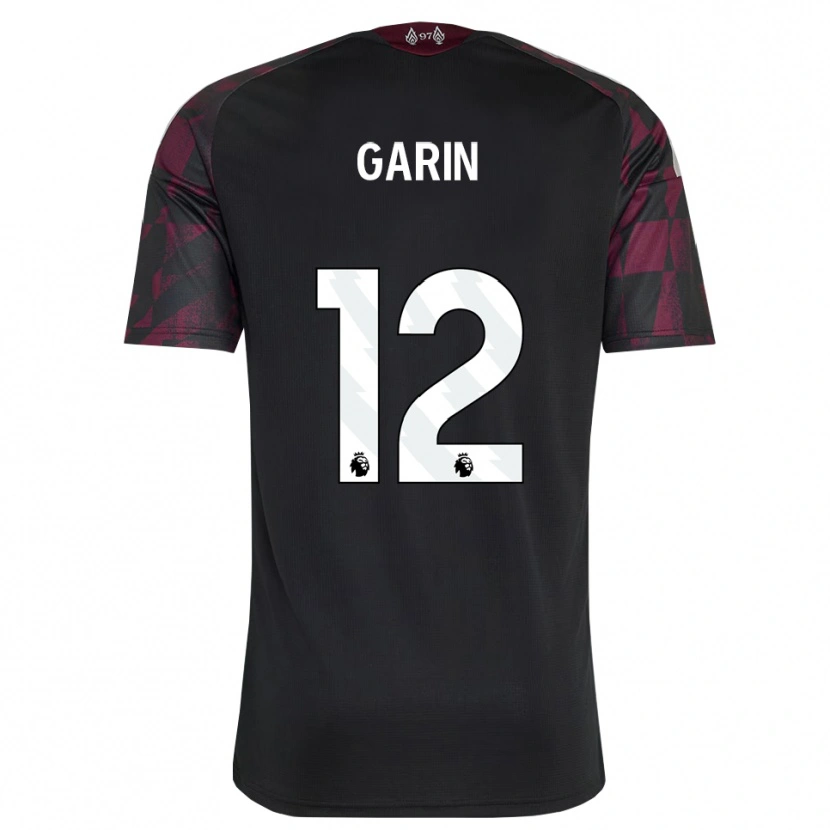 Danxen Criança Camisola Isaiah Garin #12 Preto Branco Roxo Terceiro 2026/27 Camisa