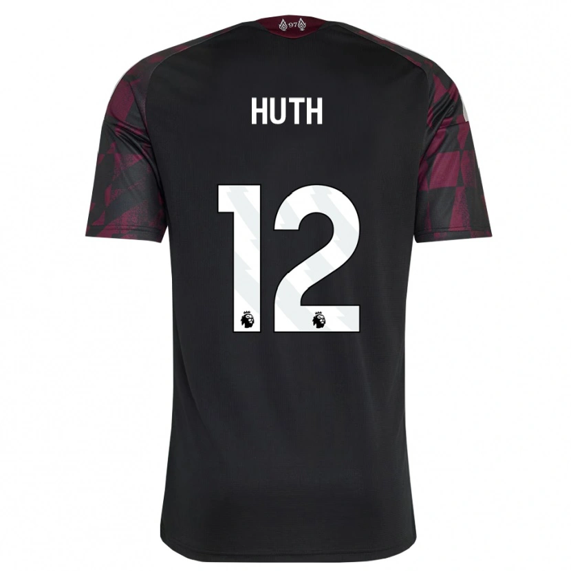 Danxen Criança Camisola Charlie Huth #12 Preto Branco Roxo Terceiro 2026/27 Camisa