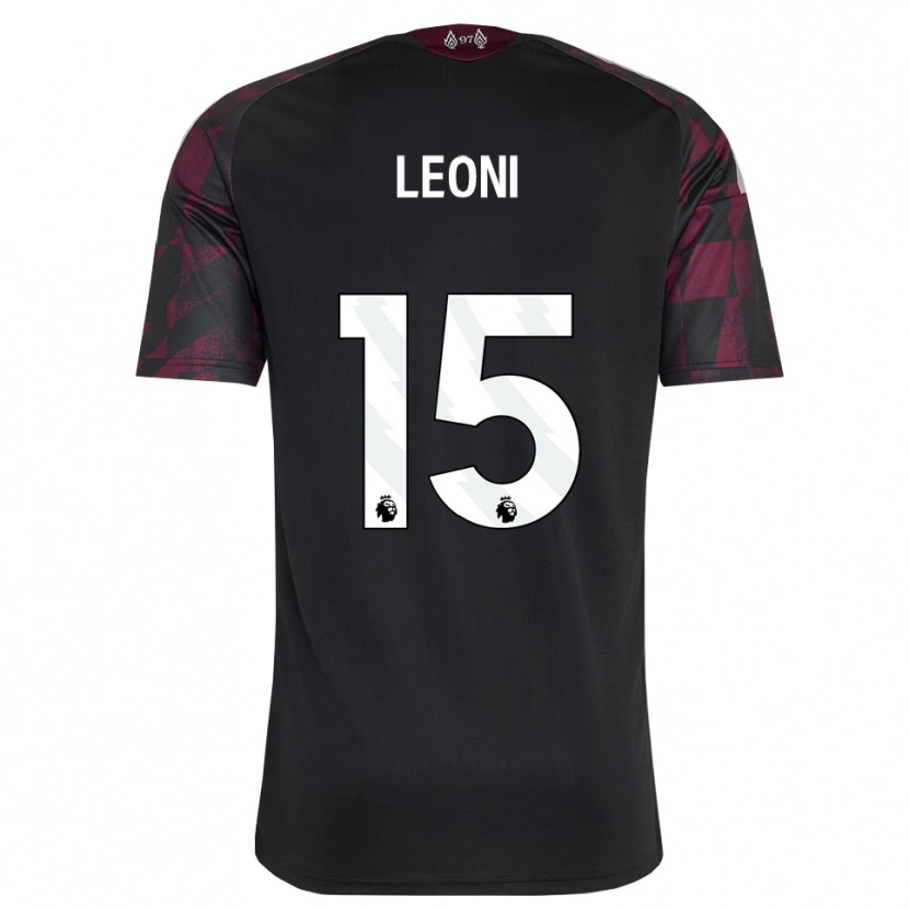 Danxen Criança Camisola Giovanni Leoni #15 Preto Branco Roxo Terceiro 2026/27 Camisa