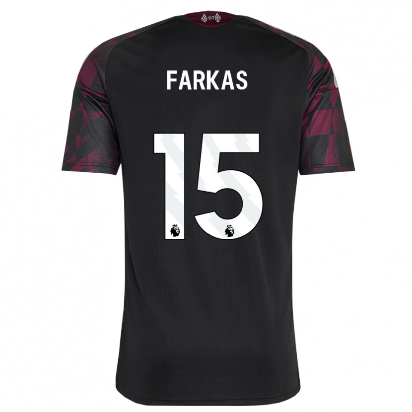 Danxen Criança Camisola Erik Farkas #15 Preto Branco Roxo Terceiro 2026/27 Camisa