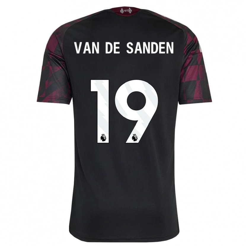 Danxen Criança Camisola Shanice Van De Sanden #19 Preto Branco Roxo Terceiro 2026/27 Camisa