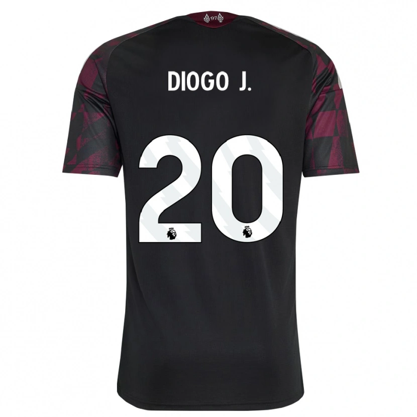 Danxen Criança Camisola Diogo Jota #20 Preto Branco Roxo Terceiro 2026/27 Camisa