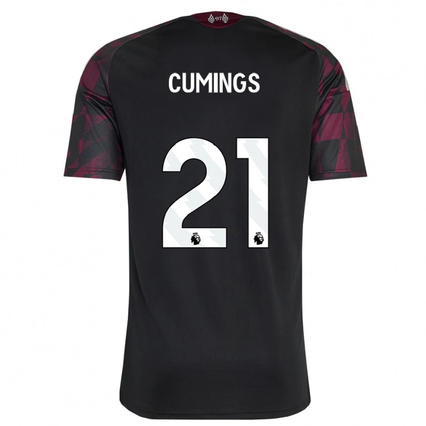 Danxen Criança Camisola Eartha Cumings #21 Preto Branco Roxo Terceiro 2026/27 Camisa
