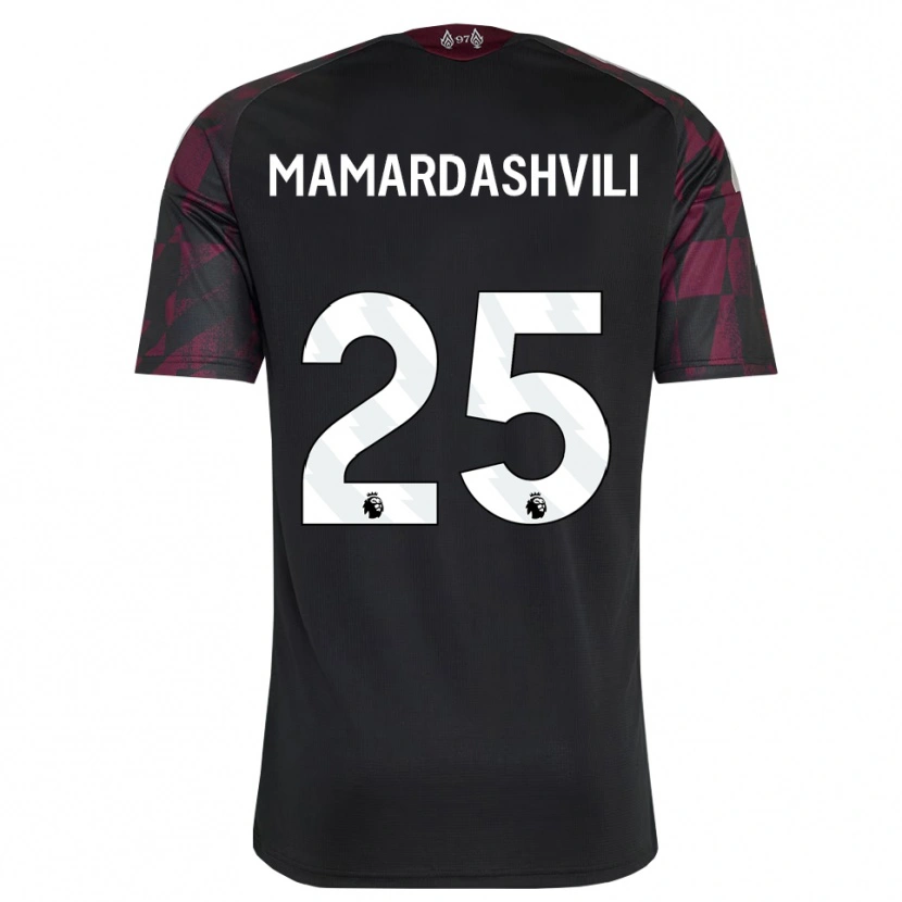 Danxen Criança Camisola Giorgi Mamardashvili #25 Preto Branco Roxo Terceiro 2026/27 Camisa