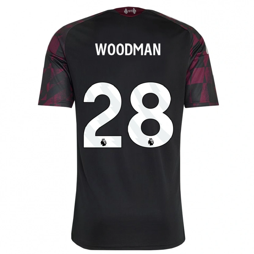 Danxen Criança Camisola Freddie Woodman #28 Preto Branco Roxo Terceiro 2026/27 Camisa