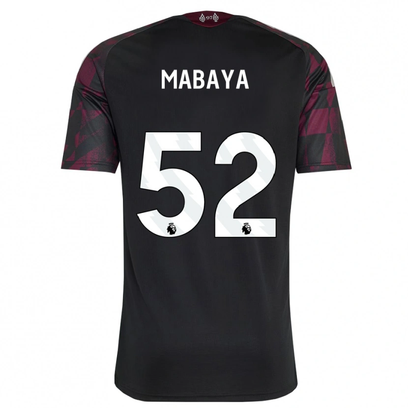 Danxen Criança Camisola Isaac Mabaya #52 Preto Branco Roxo Terceiro 2026/27 Camisa