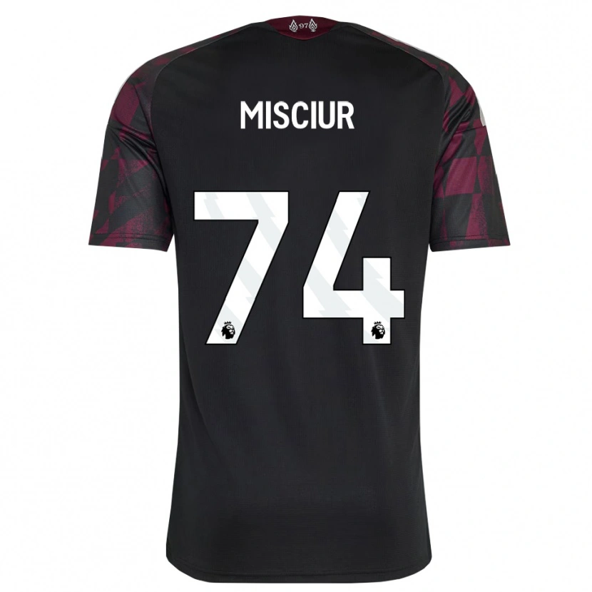 Danxen Criança Camisola Kornel Misciur #74 Preto Branco Roxo Terceiro 2026/27 Camisa