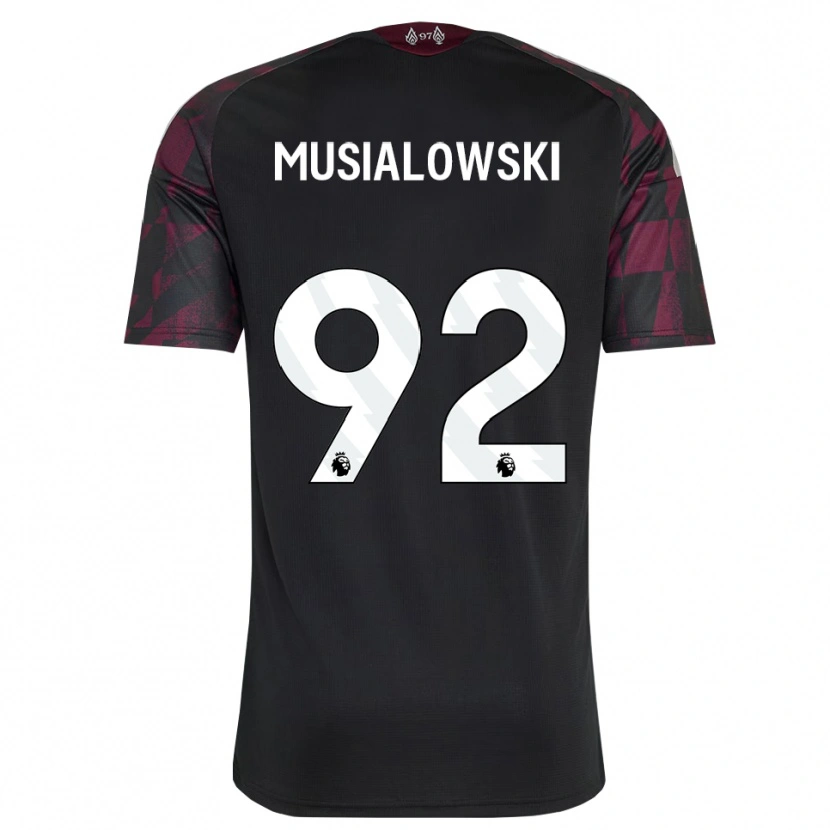 Danxen Criança Camisola Mateusz Musialowski #92 Preto Branco Roxo Terceiro 2026/27 Camisa