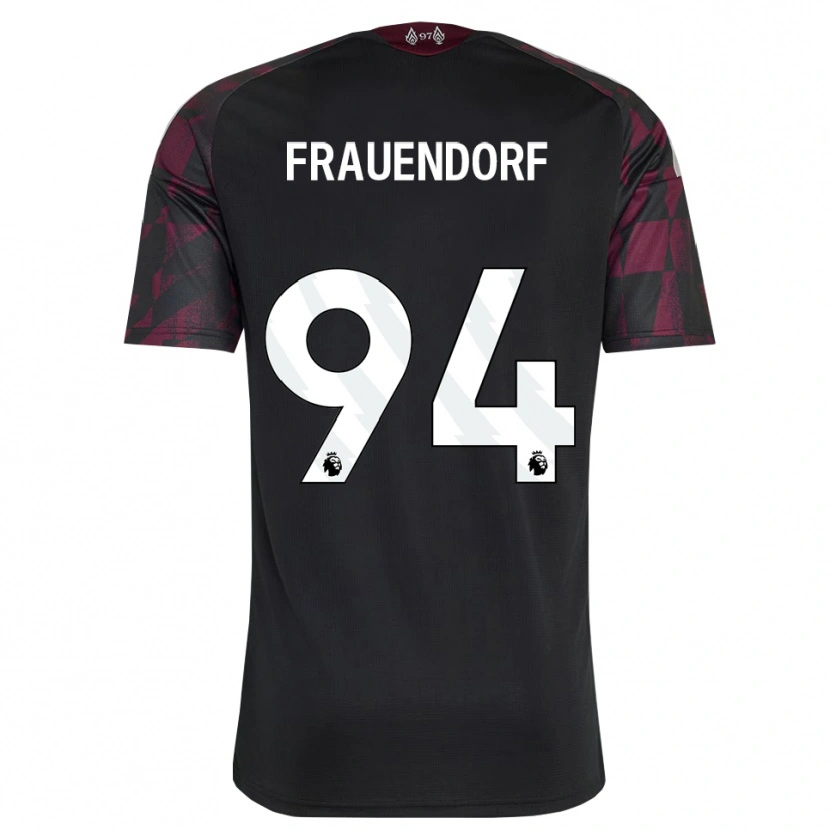 Danxen Criança Camisola Melkamu Frauendorf #94 Preto Branco Roxo Terceiro 2026/27 Camisa