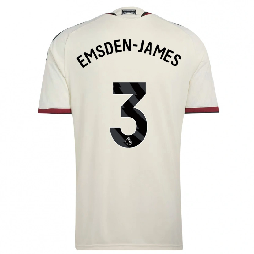 Danxen Criança Camisola Harley Emsden-James #3 Beige Preto Vermelho Terceiro 2026/27 Camisa