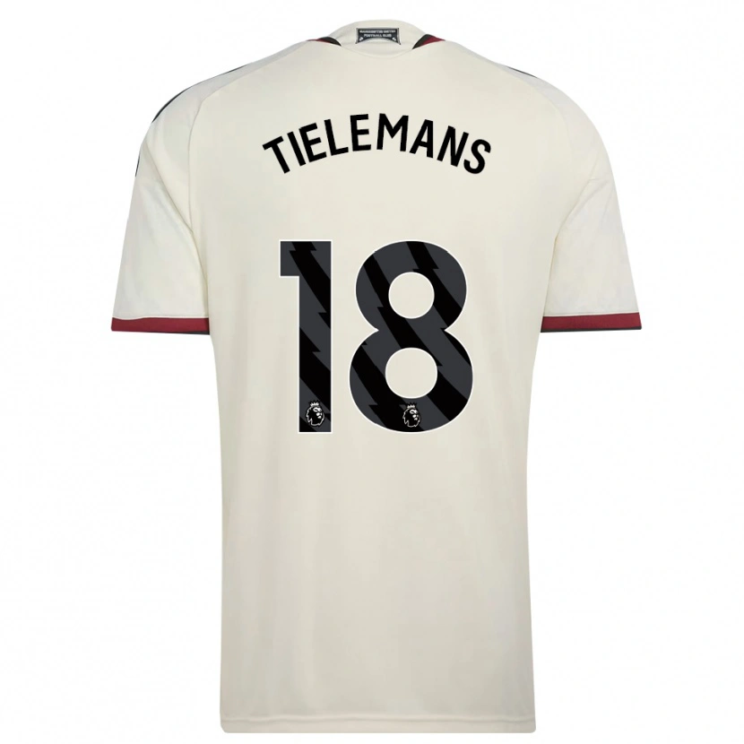 Danxen Criança Camisola Youri Tielemans #18 Beige Preto Vermelho Terceiro 2026/27 Camisa