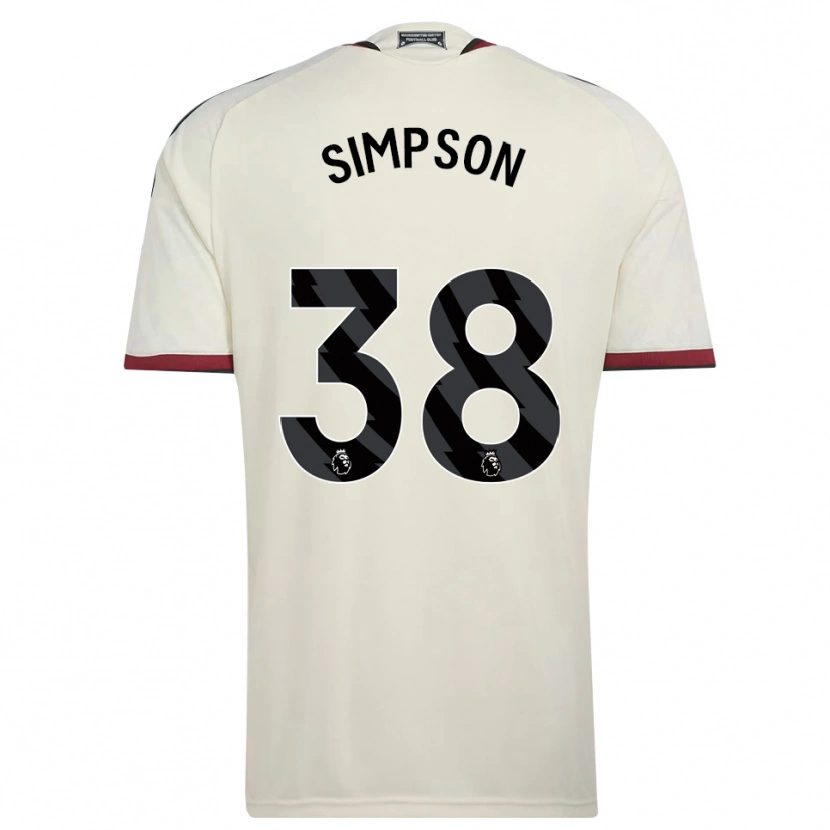 Danxen Criança Camisola Jess Simpson #38 Beige Preto Vermelho Terceiro 2026/27 Camisa